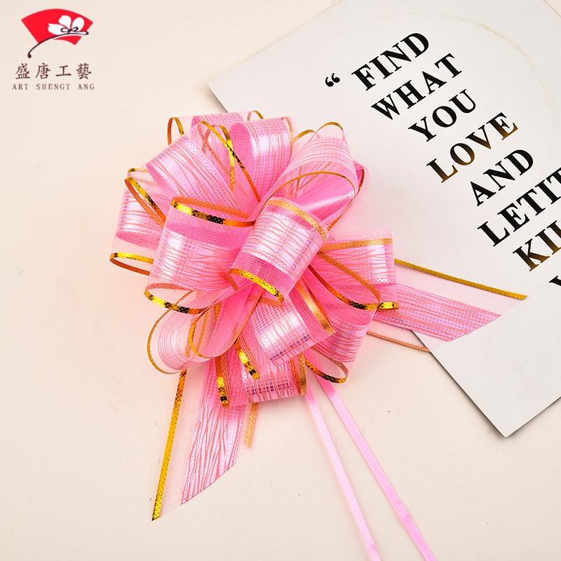 50MM雪纱印花球花 婚庆装饰手拉花厂家直销现货详情图7