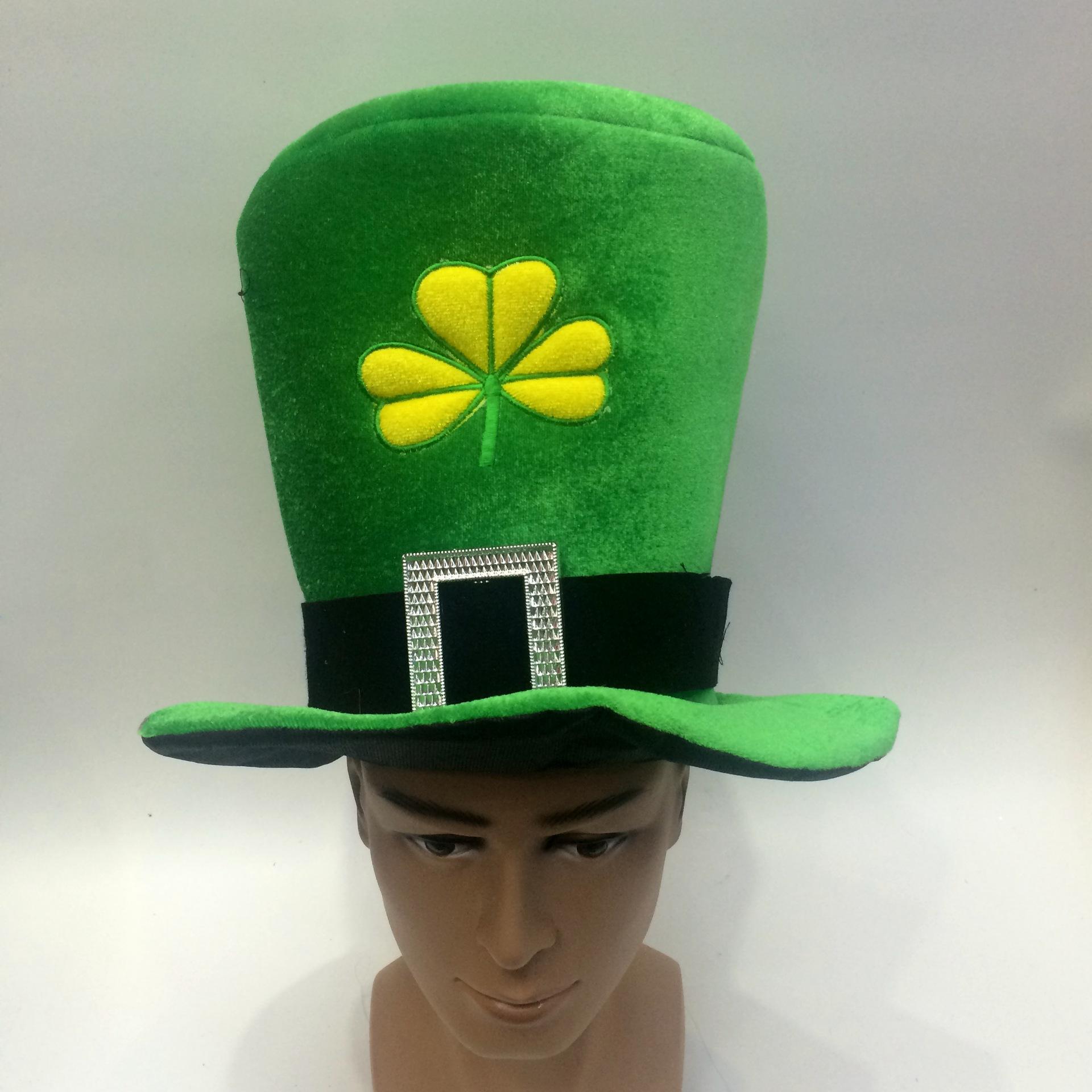 Irish Day green tall hats, green festival celebration joy soft Lincoln tall hats, custom-made various export hats
