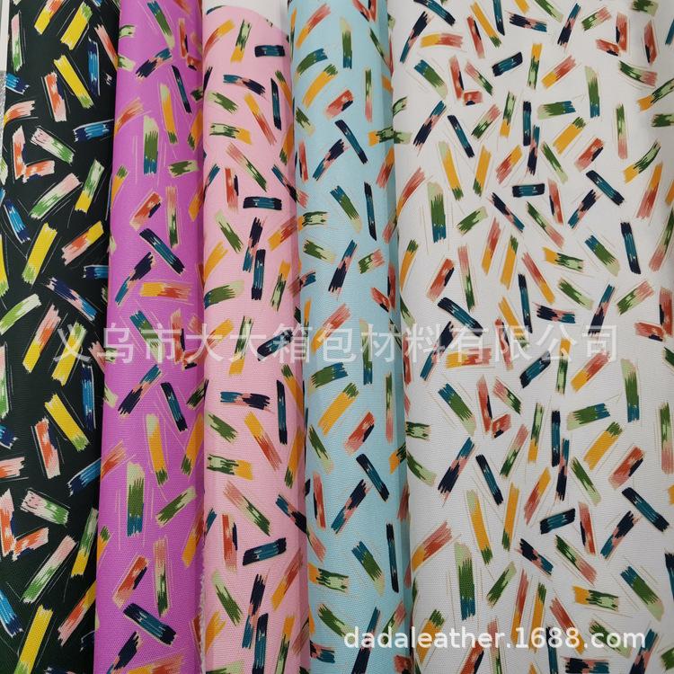 600DPU digital printing, eco-friendly PU Oxford fabric, digital printing, sample and design provided, bulk goods available