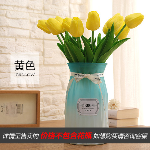 Emulación PU mini tulipán emulación flores flores falsas al por mayor comercio exterior transfronterizo boda flores de seda decoración del hogar flores undefined
