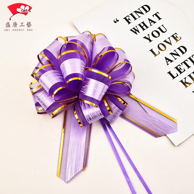 50MM雪纱印花球花 婚庆装饰手拉花厂家直销现货详情图11