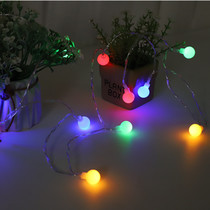 Cross-border colored lights LED ball ball seven colored lights string small colored lights frosted ball string lights room decoration ins wind