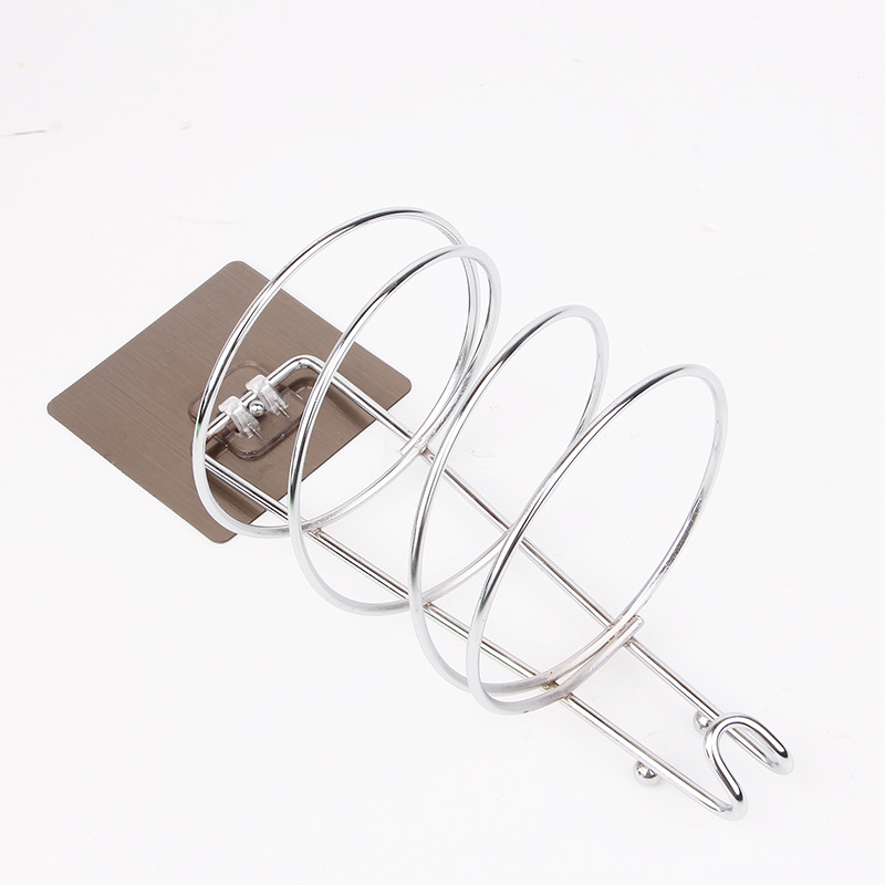 Factory direct sales of seamless stainless steel large hair dryer stand, no need for drilling, strong wall-mounted bathroom hair dryer cylinder base Item Picture
