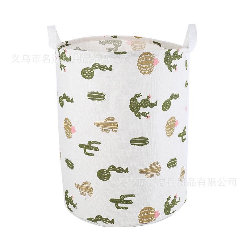 Factory direct sales, ins style, Nordic style, foldable dirty clothes basket, storage bucket, cotton and linen storage basket, storage bucket, laundry basket undefined