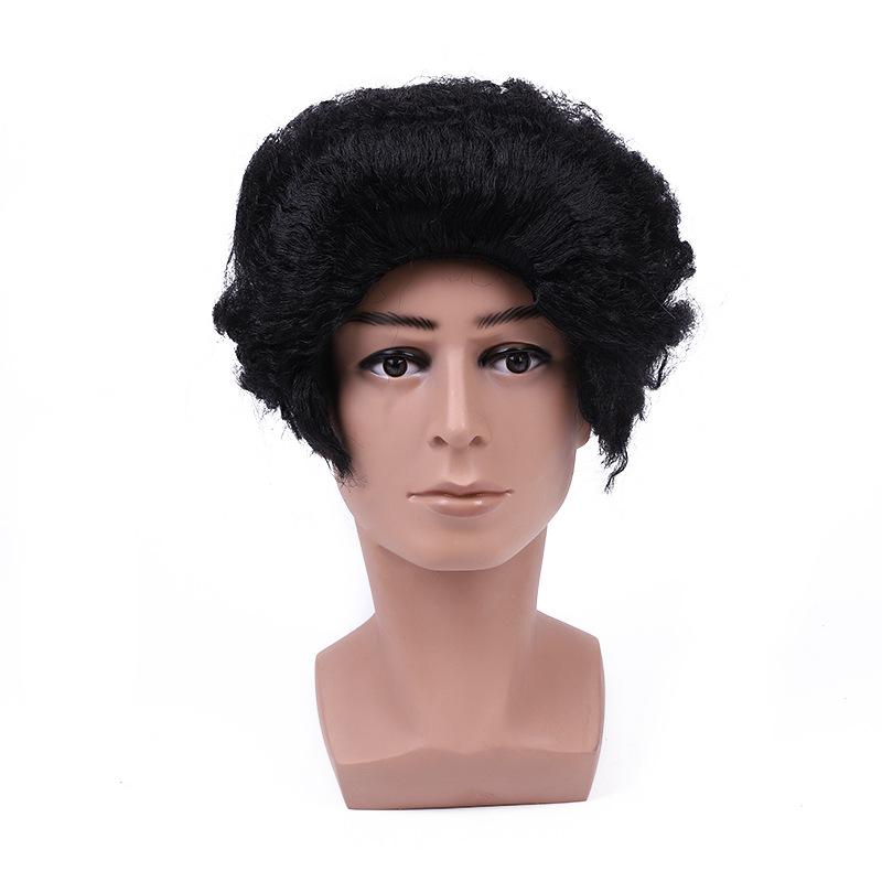 Qianfang Festival wig hat, African race, elvis Presley Halloween men's wig, rap song performance headwear, Elvis Presley 1221 Qianfang Festival wig hat, African race, elvis Presley Halloween men's wig, rap song performance headwear, Elvis Presley 1221