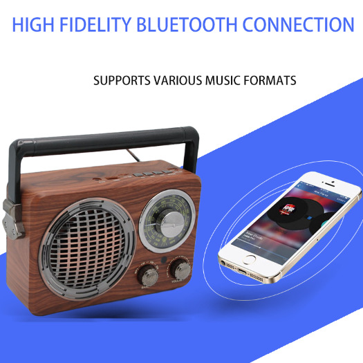 cmik retro wooden D Bluetooth speaker, outdoor handheld portable speaker, home computer, mobile phone subwoofer