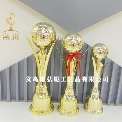 Hot-selling wholesale football plastic trophies, sports competition children's prizes, commemorative awards, and creative customizable logos Application Scenario