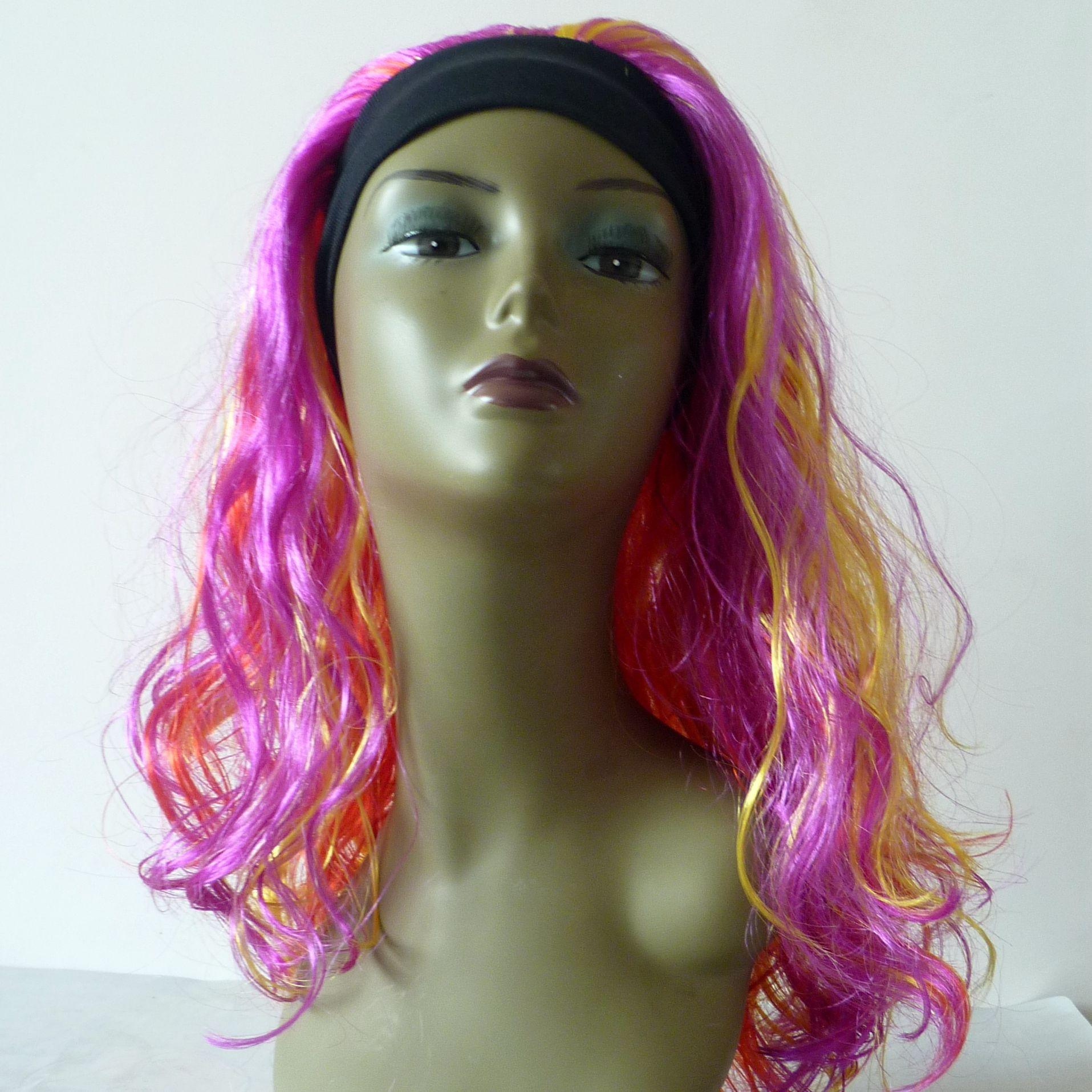 Custom-made foreign trade headbands, wigs, curly long holidays, all kinds of headbands, long straight curly wigs, and performance wigs for innocent girls Item Picture