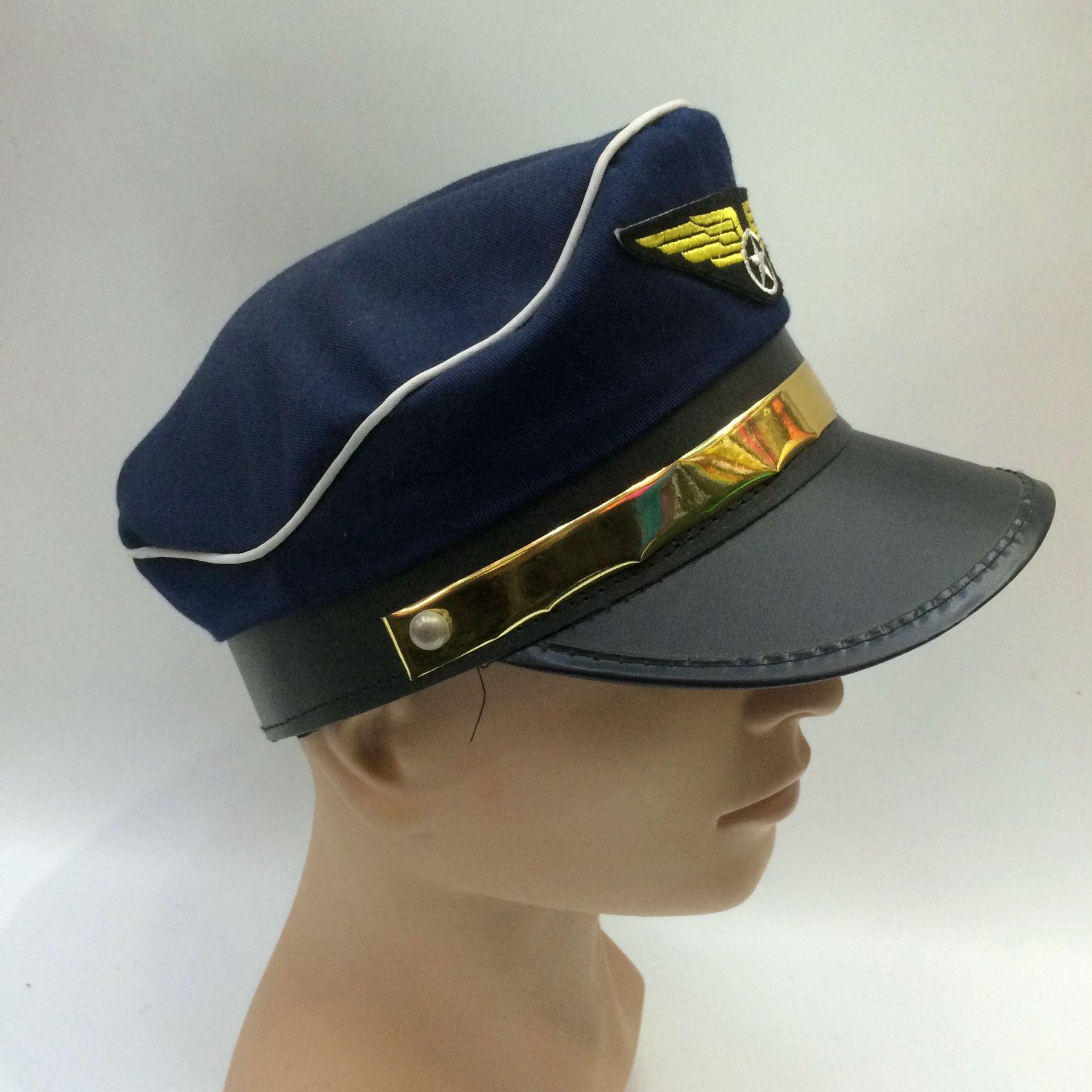cosplay air force pilot hats, aircraft commander hats, export of various types of military custom-made hats for export Specification image