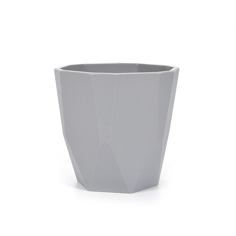 Factory direct sales of macaron-colored rhombic flowerpots, simple Nordic-style plastic imitation porcelain succulent plant flowerpots details Picture