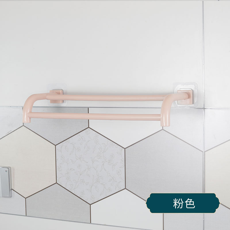 Seamless factory direct sales of widened double-pole towel racks, simple and nail-free towel racks, and bathroom bath towel racks without holes Specification drawing