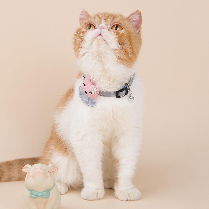 New rabbit lace pet collar with bell adjustable cat leash, one-piece consignment details Picture