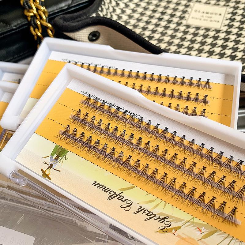 0.05草人20根假睫毛热熔朵毛eyelash单簇种植眼睫毛自然嫁接睫毛白底实物图