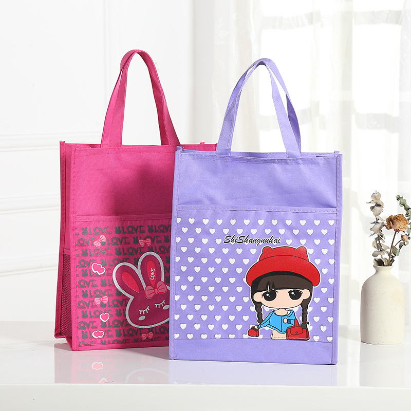 韩版新款A4补习袋学生课本手提书包袋儿童卡通美术袋手拎作业袋详情图1