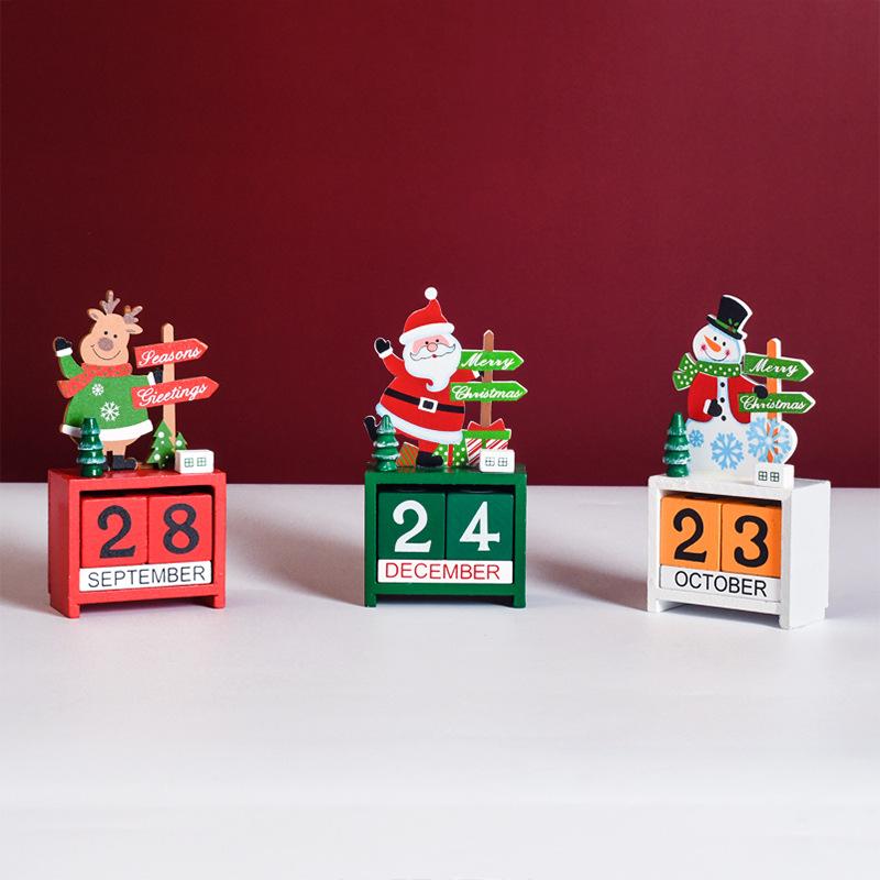 Christmas Calendar Ornament Advent calendar Christmas Holiday Wooden crafts Christmas decorations Countdown calendar box