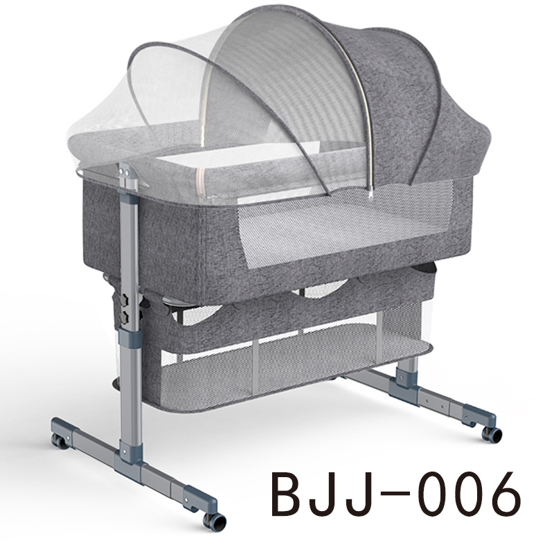 跨境可移动婴儿床可折叠高低调节拼接大床宝宝摇篮床可拆洗便携式详情图5