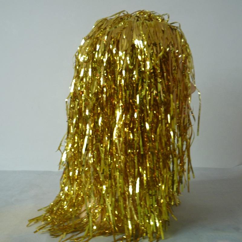 Qianfang Festival Hat Wig, Rain Thread Cheerleading Team Cheering Wig, Head Cover, Colorful Cheap cos Wig, Festival Products 1434 Item Picture