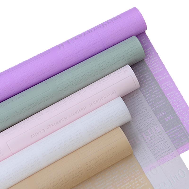 Ruiqu's new English paper flower bouquet wrapping paper with letter printing, wholesale of packaging supplies for flower shops Item Picture