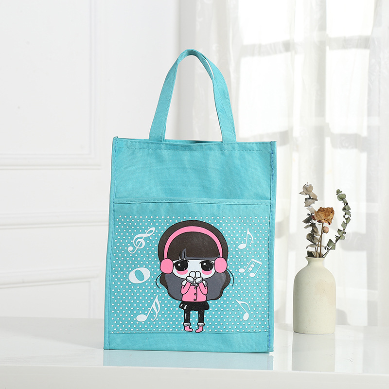 韩版新款A4补习袋学生课本手提书包袋儿童卡通美术袋手拎作业袋详情图4