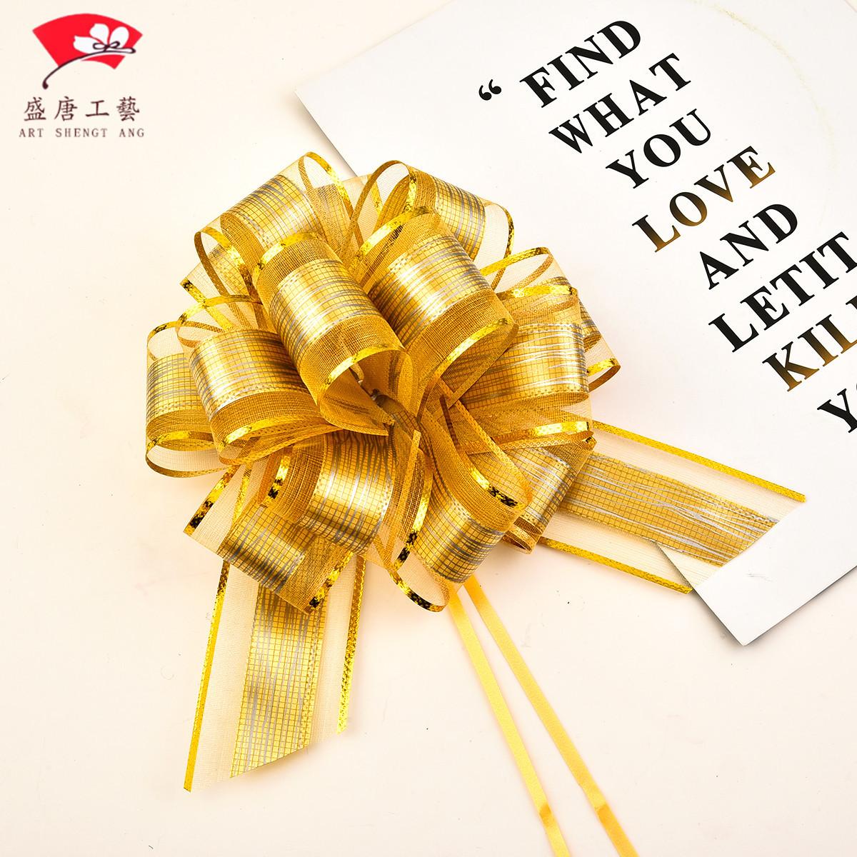 50MM雪纱印花球花 婚庆装饰手拉花厂家直销现货详情图14