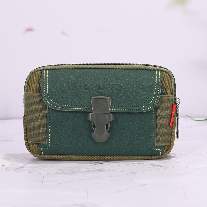 Hot Fashion Oxford Cloth Mobile Phone Bag Male Multi-Functional Mobile Phone Cover Wear Belt Mobile Phone Bag Gift Customization Wholesale undefined