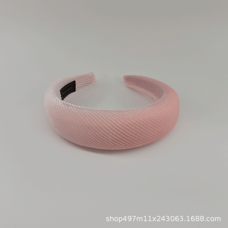 Europe And The United States Fashion 1.5Cm Thick Sponge Headband High-End Wide Edge Korean Velvet Twill Reed Hair Accessories Manufacturers Direct Sales undefined
