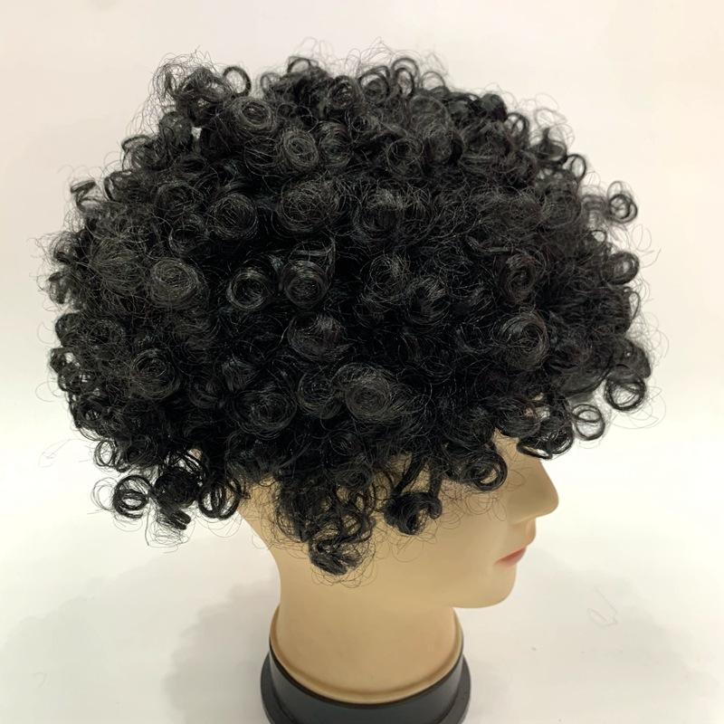 60g black children's fan wig, 60g children's performance wig, black people's African wig Specification image
