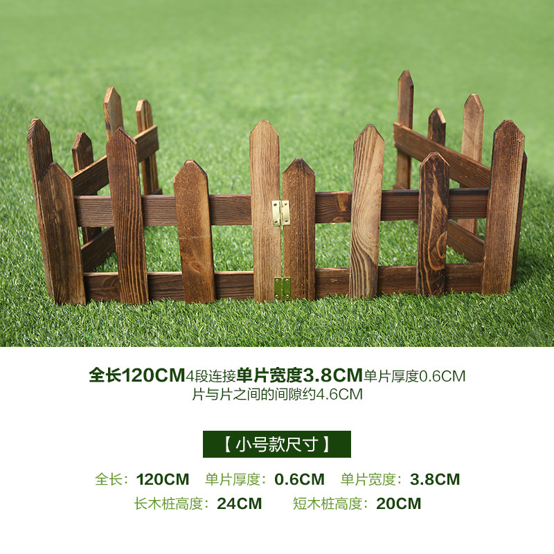 Anti-corrosion carbonized wood pile, garden fence, garden, balcony, fence, courtyard carbonized wood pile factory direct sales undefined