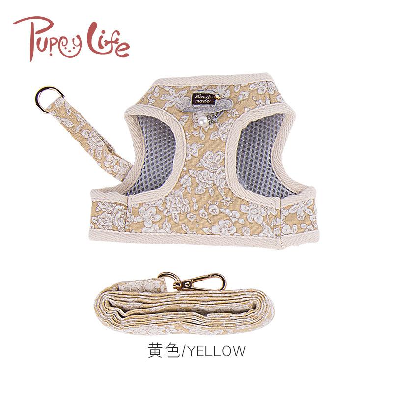 New style of pet supplies: Dog leash, chest and back strap, cat and dog clothes, dual-purpose leash, Korean-style printed dog leash undefined