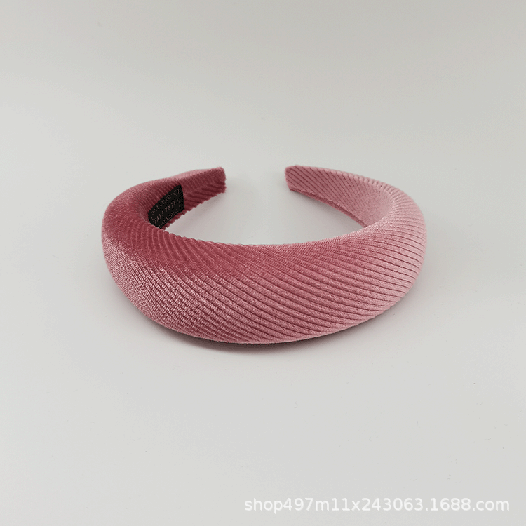 Europe And The United States Fashion 1.5Cm Thick Sponge Headband High-End Wide Edge Korean Velvet Twill Reed Hair Accessories Manufacturers Direct Sales Specification drawing