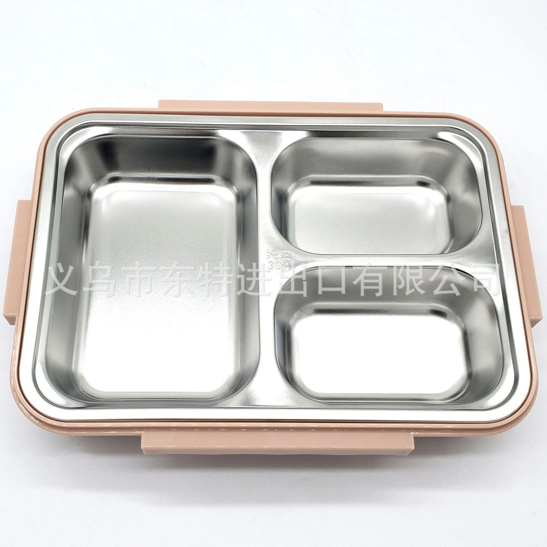 Factory direct sales stainless steel lunch box, double-layer 304 student lunch box, compartmentalized snap-on lunch box, with tableware available Application Scenario