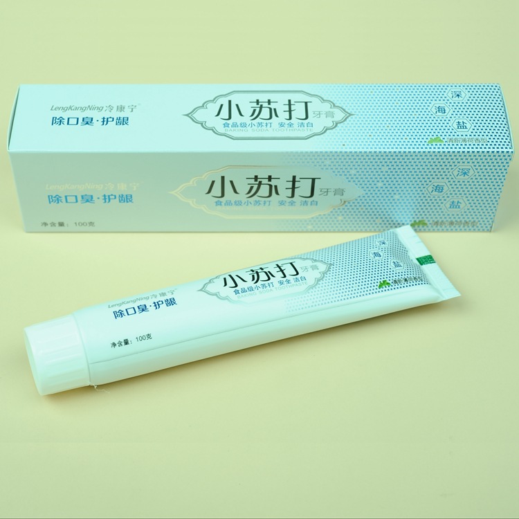 Daily necessities Toothbrush toothpaste wholesale 100g baking soda to remove bad breath gingival care deep sea salt fresh mint flavor details Picture