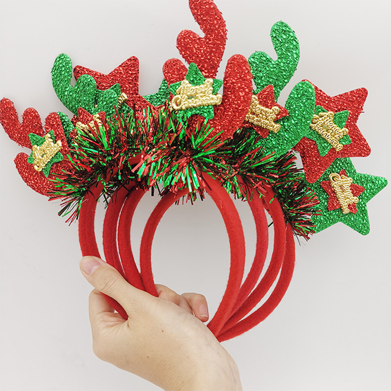 Christmas headbands, Christmas headwear decorations, hair accessories for children, girls, princesses, little girls, Christmas antler headbands for girls