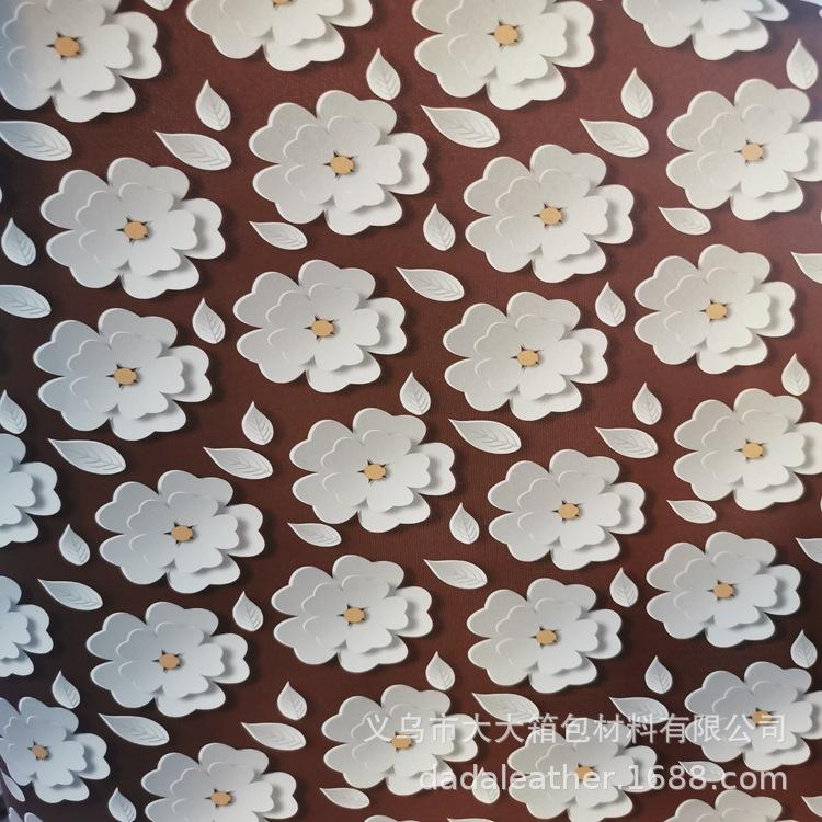 Manufacturers direct sales of bags, windshields, glass cases material PVC transfer printing leather printing process flower thumbnail