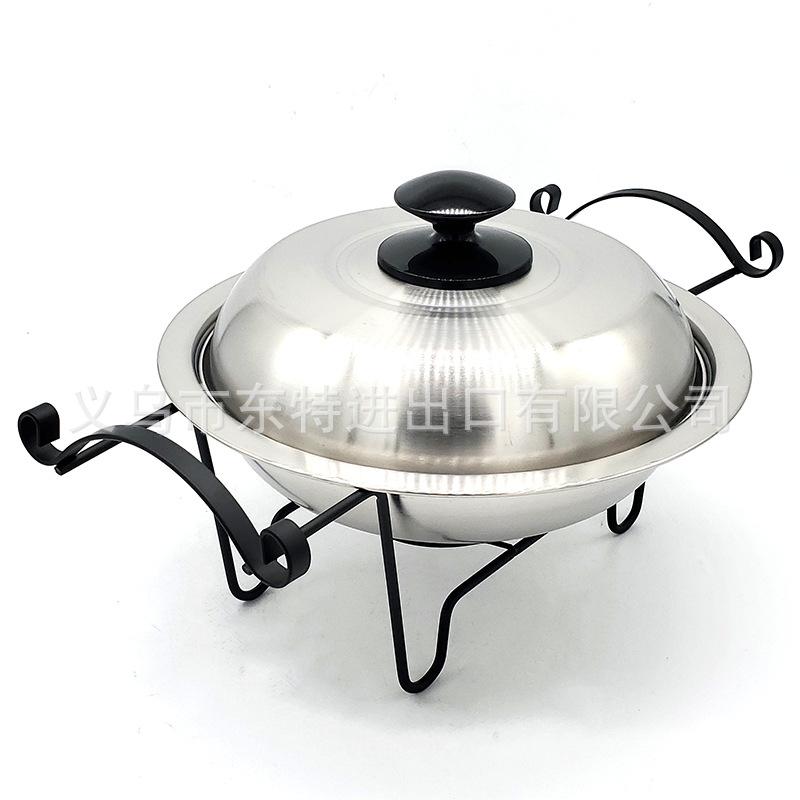 Factory direct sales of stainless steel alcohol dry pot, solid and liquid alcohol stove, small hot pot, dry pot, restaurant small hot pot details Picture