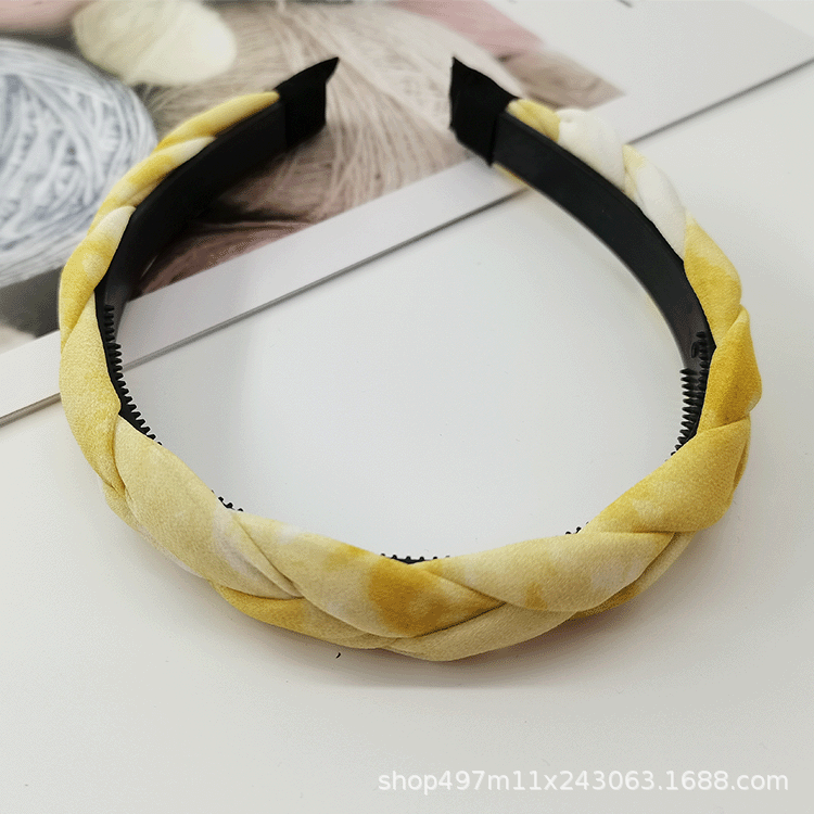 Braided Twist Braid Headband With Teeth Braid Head Buckle Korean Version Fashion Three Strands Braid Manufacturers Direct Supply undefined