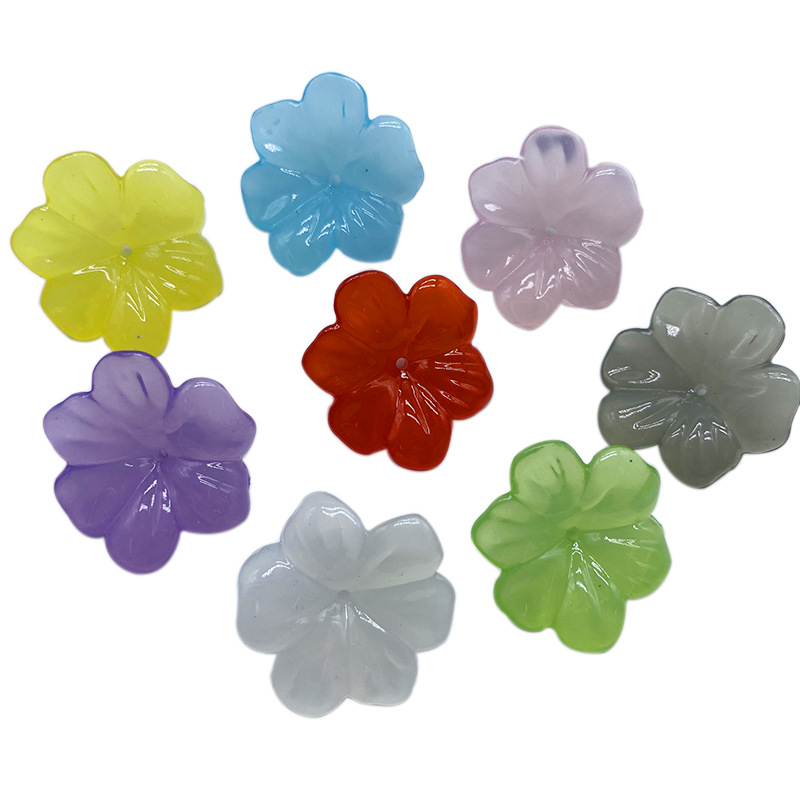 diy simple handcrafted ancient-style headwear and hairpin accessories factory direct sales acrylic jelly petal accessories Item Picture