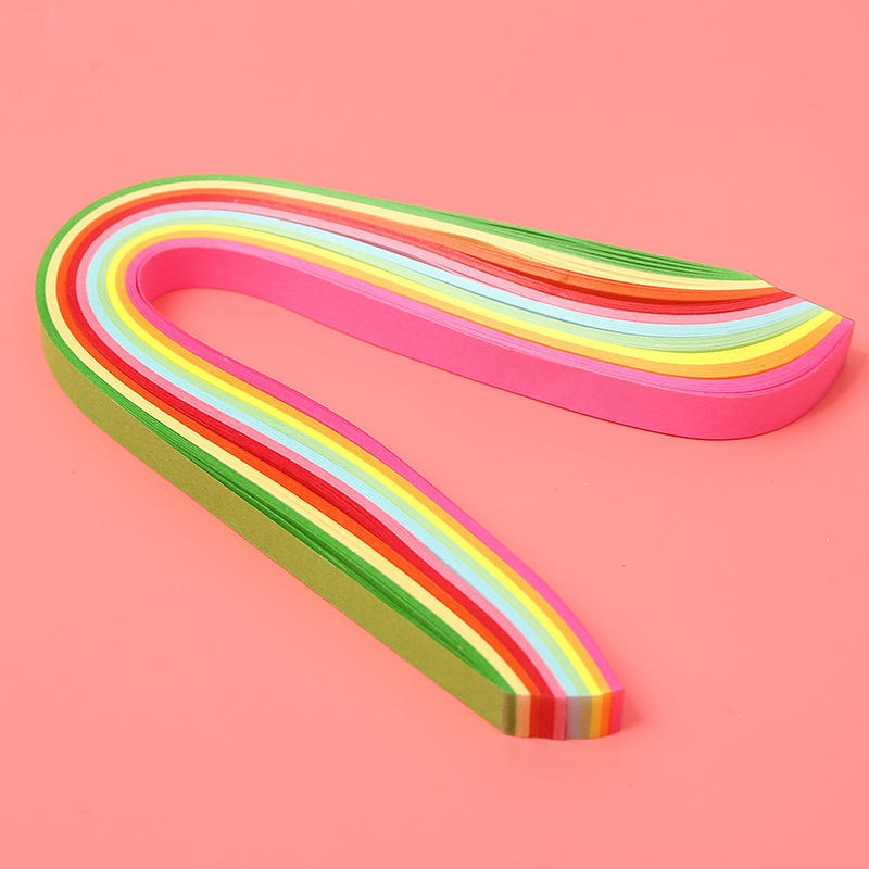 批发儿童DIY200条手工星星折纸 盒装糖果彩色荧光香味星星折纸条白底实物图