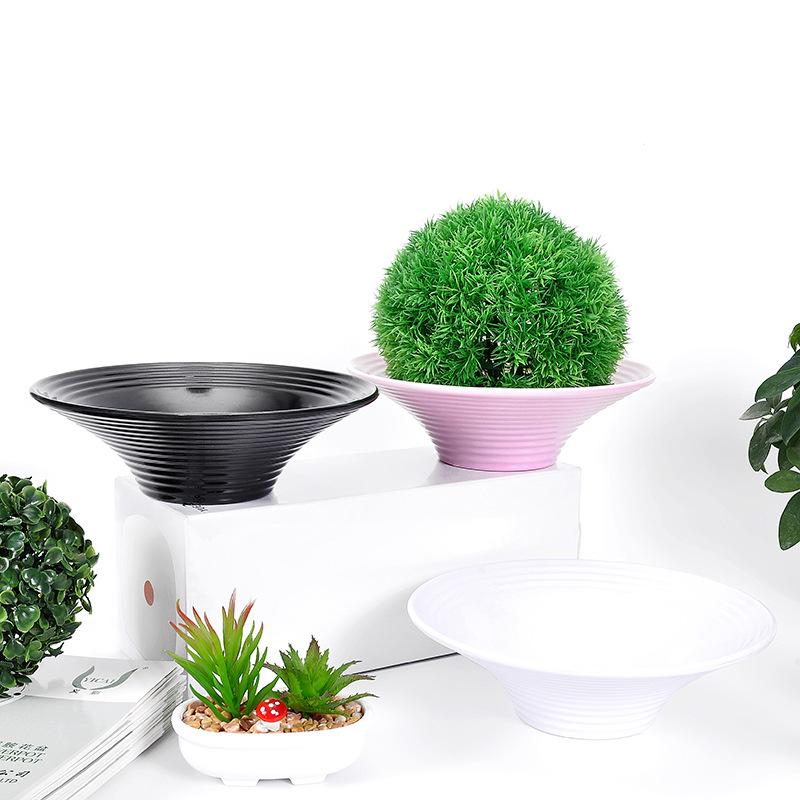 The manufacturer supplies 3-sized imitation porcelain succulent platter combination flowerpots to simulate succulent plants Item Picture