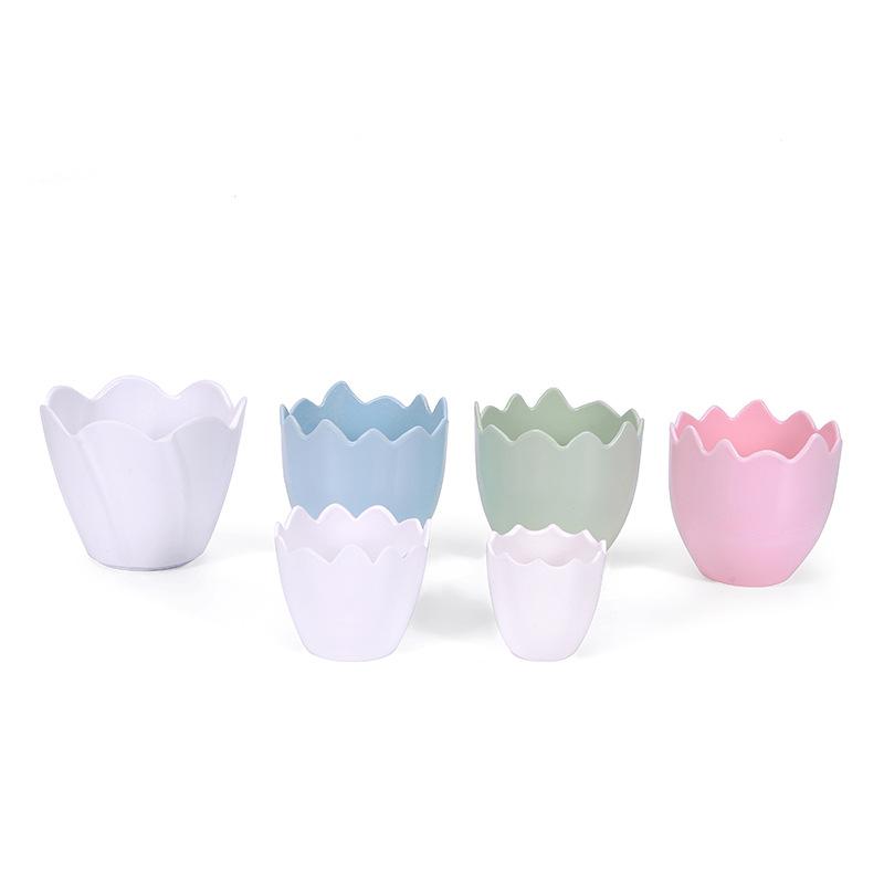 Factory wholesale mini eggshell succulents, simulated succulent plants, eggshell melamine flowerpots, imitation porcelain plastic flowerpots