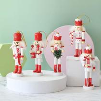 13CM Nutcracker soldier puppet drumming British Christmas decoration manufacturers direct holiday gift pendant