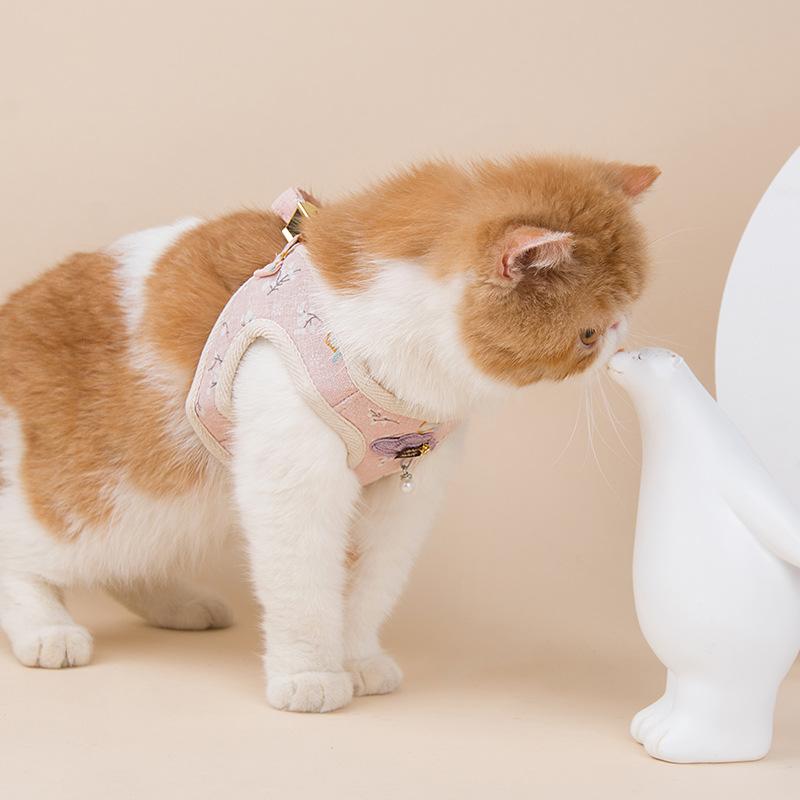 New style of pet supplies: Dog leash, chest and back strap, cat and dog clothes, dual-purpose leash, Korean-style printed dog leash Specification image