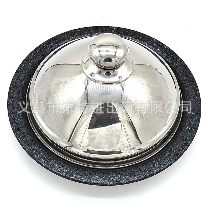 不锈钢塔吉锅日式麦饭石不沾蒸锅摩洛哥出口海鲜蒸锅复底海鲜锅产品图