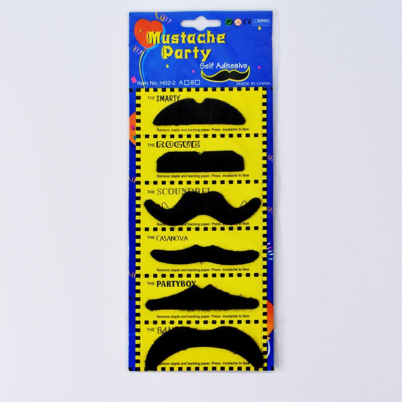 Cross-border Halloween costume party props, simulated beard, black plush gentleman's beard, self-adhesive beard set Application Scenario
