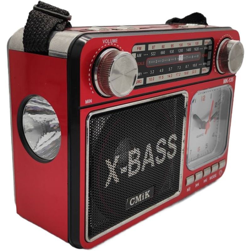 cmik multi-functional radio, retro full-band clock, card slot speaker, flashlight for export details Picture