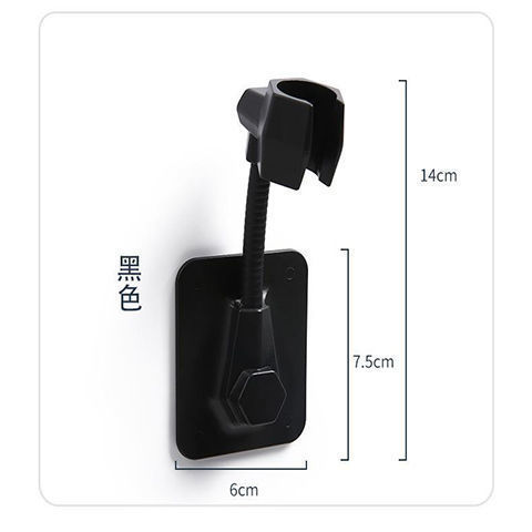 New seamless rotating showerhead stand, wall-sticking aluminum tube showerhead seat, creative showerhead bracket, nano adhesive bath hook Item Picture