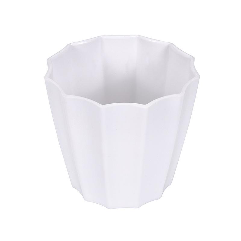Factory direct sales of 5-sized Y31 series vertical striped circular color series flower POTS and plastic succulent flower POTS Specification image