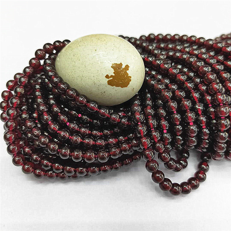 Factory direct sales of natural 5A-grade garnet loose beads, wholesale of semi-finished purple-toothed black round beads, and jewelry matching beads undefined