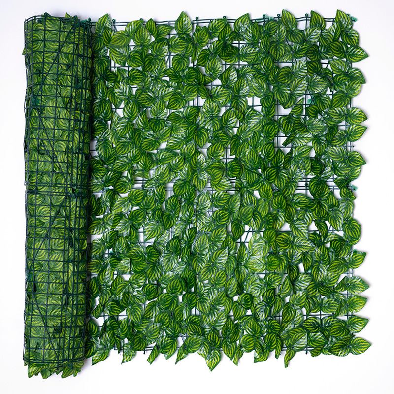 Artificial leaf fence net enclosure, artificial fence, artificial balcony fence, artificial plant rattan fence guardrail Item Picture