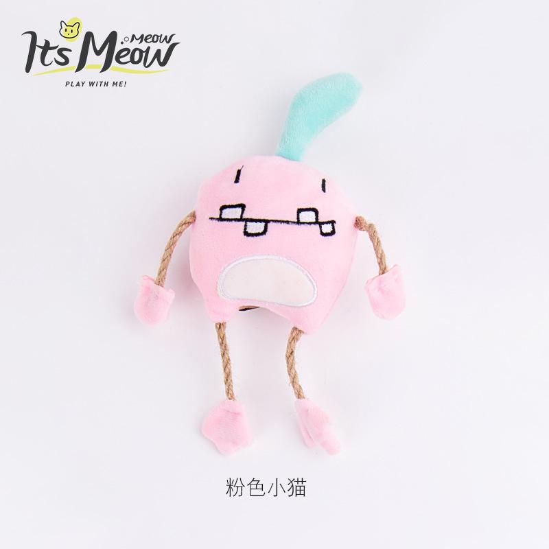 20 New pet cat products include mint plush cat ticker toy Chew chew teeth long rope monster cat toy undefined